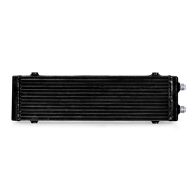 Mishimoto Universal Large Bar and Plate Dual Pass Black Oil Cooler - 0