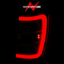 ANZO 1999-2004 Jeep Grand Cherokee LED Tail Lights w/ Light Bar Chrome Housing Red/Clear Lens-2