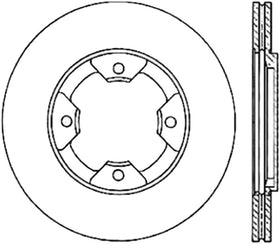StopTech Power Slot 84-85 Nissan 300ZX Slotted & Drilled Left Front Rotor