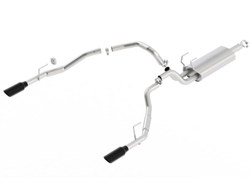 Borla 09-17 Dodge Ram 1500 5.7L V8 3in to Dual 2.5in Single Round Rolled Angle-Cut S-type Exhaust - 0