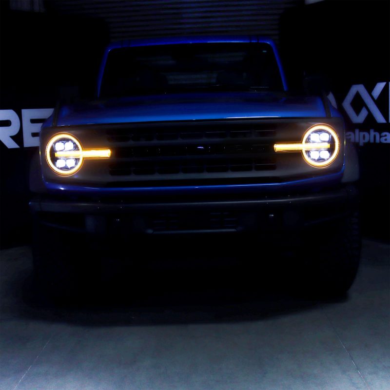 AlphaRex 21-23 Ford Bronco NOVA LED Projector Headlights Black