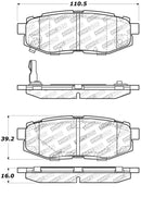 StopTech Performance 06-10 Subaru Legacy Sedan/Outback/13 BRZ / 13 Scion FR-S Rear Brake Pads-5