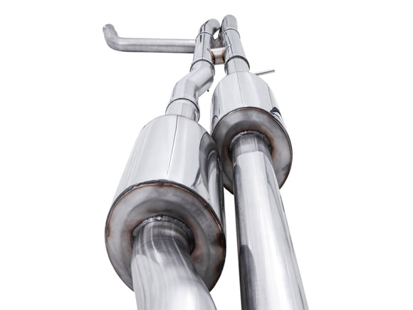 AWE Tuning 4th Gen GM 1500 6.2L 0FG Cat-Back Split Rear Exit (w/ Bumper Cutouts) - Quad Chrome Tips
