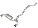 aFe POWER Takeda 2021 Toyota Supra 2.0L (t) 2.5in-3in 304 SS CB Exhaust w/ Blue Tips-1