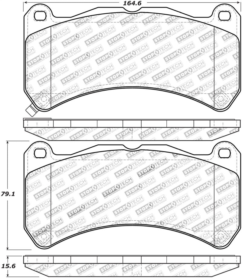 StopTech Performance 08-09 Lexus IS F Front Brake Pads - 0