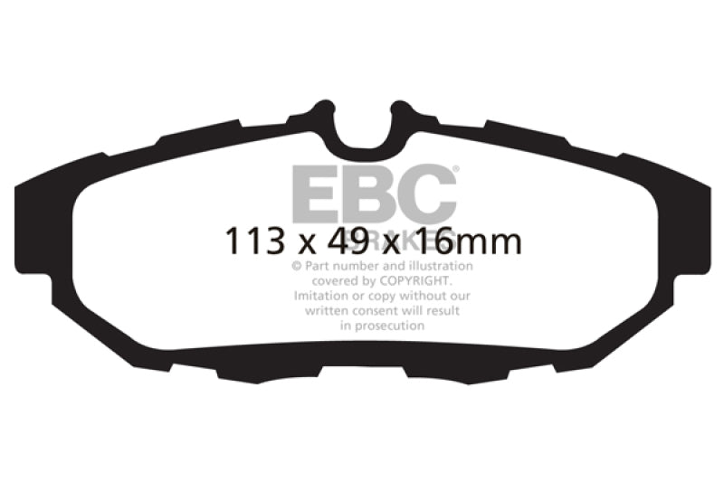 EBC 10-14 Ford Mustang 3.7 Redstuff Rear Brake Pads - 0