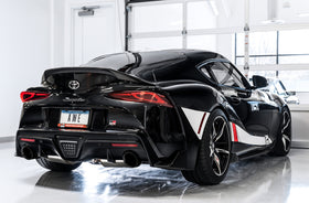 AWE Tuning 2020 Toyota Supra A90 Resonated Touring Edition Exhaust - 5in Chrome Silver Tips - 0