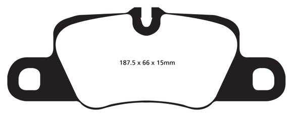 EBC 12-15 Porsche 911 (991) (Cast Iron Rotor only) 3.8 Carrera S Redstuff Rear Brake Pads