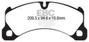 EBC 10+ Porsche Cayenne 3.6 Yellowstuff Front Brake Pads-4