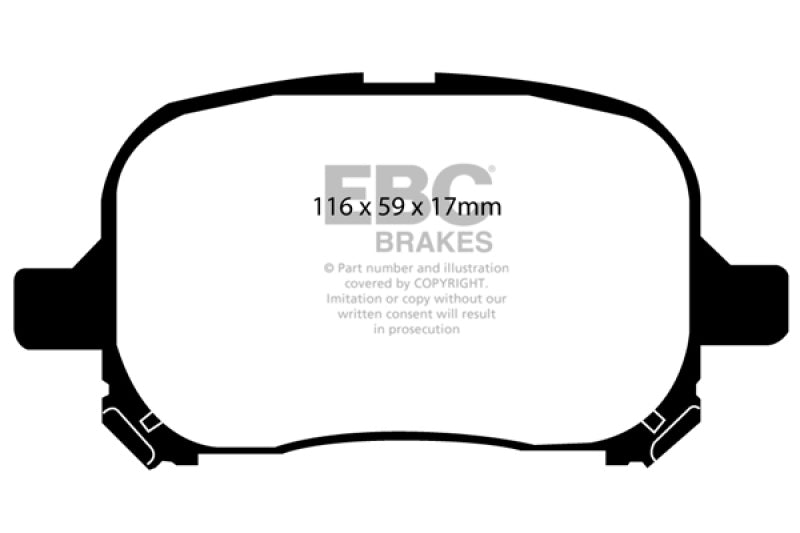 EBC 97-99 Lexus ES300 3.0 Yellowstuff Front Brake Pads - 0