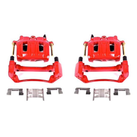 Power Stop 99-03 Ford F-150 Front Red Calipers w/Brackets - Pair