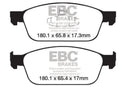 EBC 12+ Ford Focus 2.0 Turbo ST Yellowstuff Front Brake Pads-3