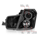 ANZO 2003-2007 Cadillac CTS Projector Headlights w/ Halo Black (CCFL)-6