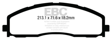 EBC 13+ Ford F250 (inc Super Duty) 6.2 (2WD) Extra Duty Front Brake Pads - 0