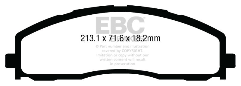 EBC 13+ Ford F250 (inc Super Duty) 6.2 (2WD) Extra Duty Front Brake Pads - 0