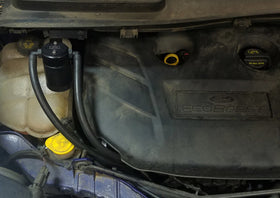 J&L 13-18 Ford Escape 2.0 EcoBoost 2.0 Oil Separator 3.0 Passenger Side - Black Anodized - 0