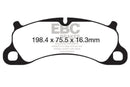 EBC 12-15 Porsche 911 (991) (Cast Iron Rotor only) 3.8 Carrera S Redstuff Front Brake Pads-3