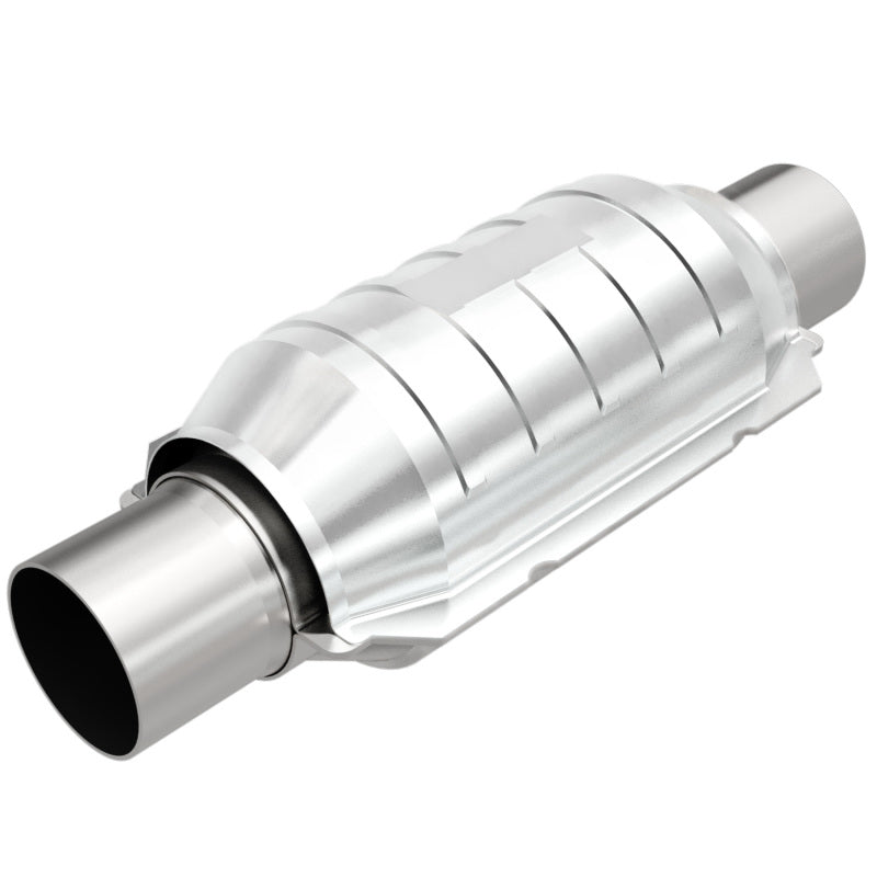 MagnaFlow Conv Univ 2.25in Inlet/Outlet Center/Center Round 9in Body L x 5.125in W x 13in Overall L - 0