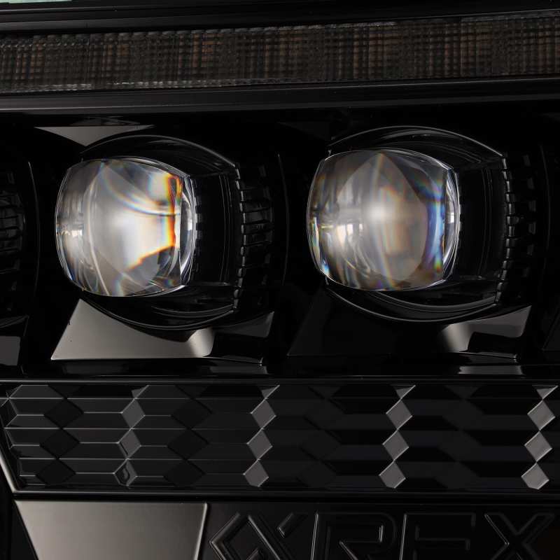 AlphaRex 12-15 Toyota Tacoma NOVA LED Proj Headlights Plank Alpha Blk w/Activ Light/Seq Signal/DRL - 0