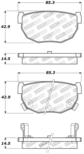 StopTech Performance 89-98 240SX Rear Brake Pads - 0
