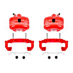 Power Stop 08-09 Audi TT Front Red Calipers w/Brackets - Pair
