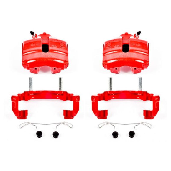 Power Stop 08-09 Audi TT Front Red Calipers w/Brackets - Pair