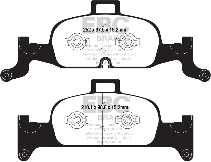 EBC 2018+ Audi A4 Allroad Quattro 2.0L Turbo Redstuff Front Brake Pads - 0