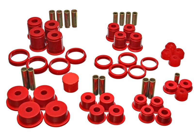 Energy Suspension 84-01 Jeep Cherokee/Wagoneer/Comanche Red Hyper-Flex Master Bushing Set - 0