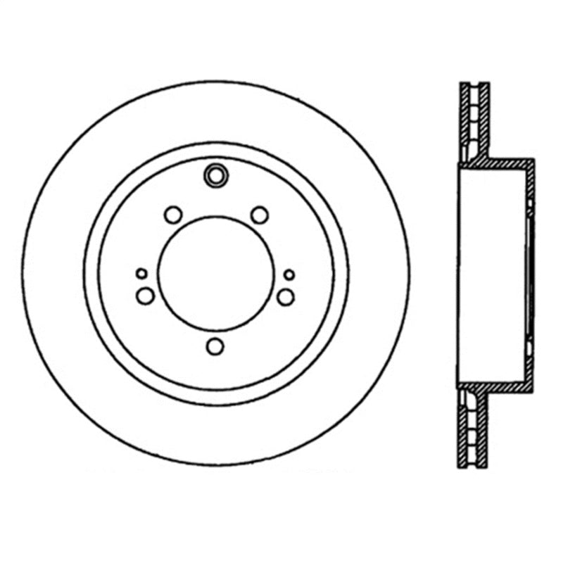 StopTech Power Slot 03-06 Evo 8 & 9 Slotted Right Rear Rotor - 0