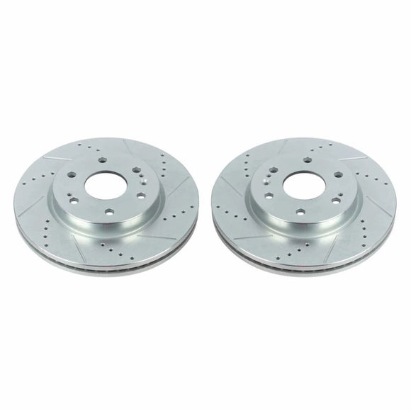 Power Stop 19-20 Chevrolet Silverado 1500 Front Evolution Drilled & Slotted Rotors - Pair