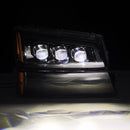 AlphaRex 03-06 Chevy Silverado 1500/2500HD/3500HD/Avalanche Alpha-Black NOVA LED Proj Headlights-4