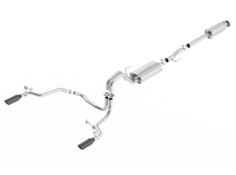 Borla 15-17 Ford F-150 2.7L/ 3.5L EcoBoost/ 5.0L V8 Rear Exit S-Type Catback Exhaust Black Chrome - 0