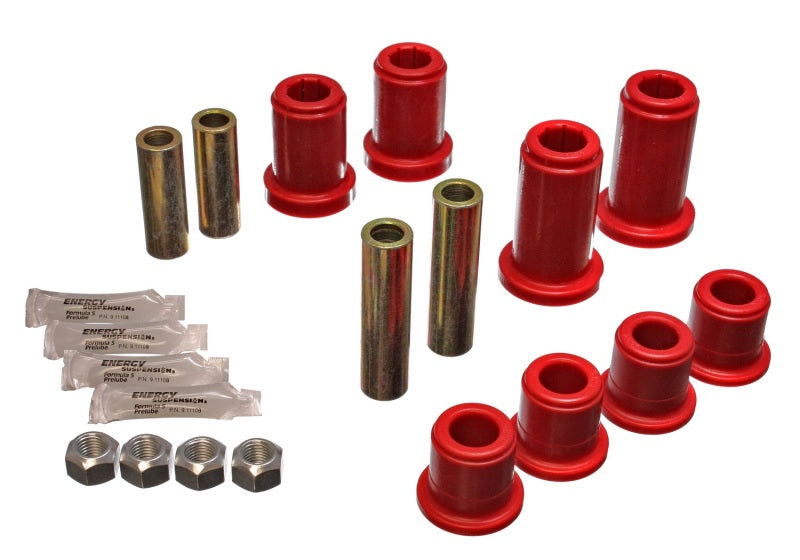 Energy Suspension 01-06 GM Silverado C2500 HD 2WD/K2500 HD 4WD Red Front End Control Arm Bushing Set - 0