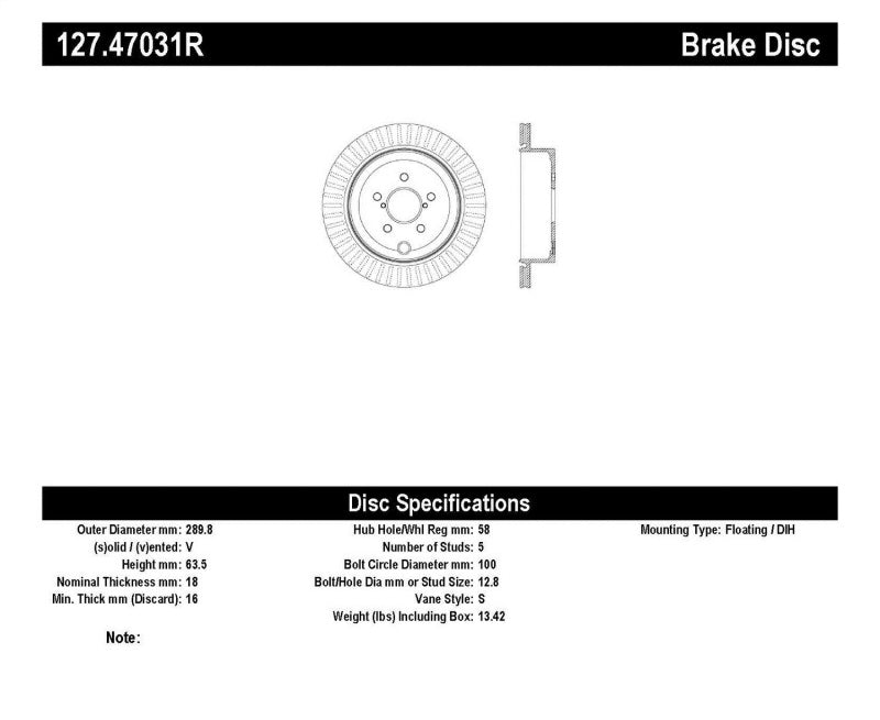 StopTech Slotted & Drilled Sport Brake Rotor - 0