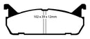 EBC 91-96 Ford Escort 1.8 Yellowstuff Rear Brake Pads-3
