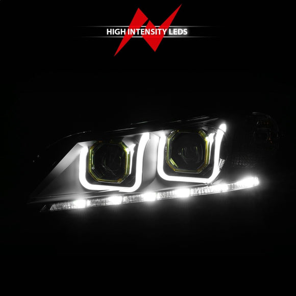 ANZO 2013-2015 Honda Accord (4dr ONLY) Projector Headlights w/ U-Bar Black