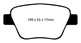 EBC 10-13 Audi A3 2.0 Turbo (Bosch rear caliper) Redstuff Rear Brake Pads - 0