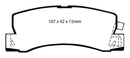 EBC 90-91 Lexus ES250 2.5 Yellowstuff Rear Brake Pads-3