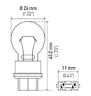 Hella Bulb 3157 12V 27/7W W2.5x16q S8-4