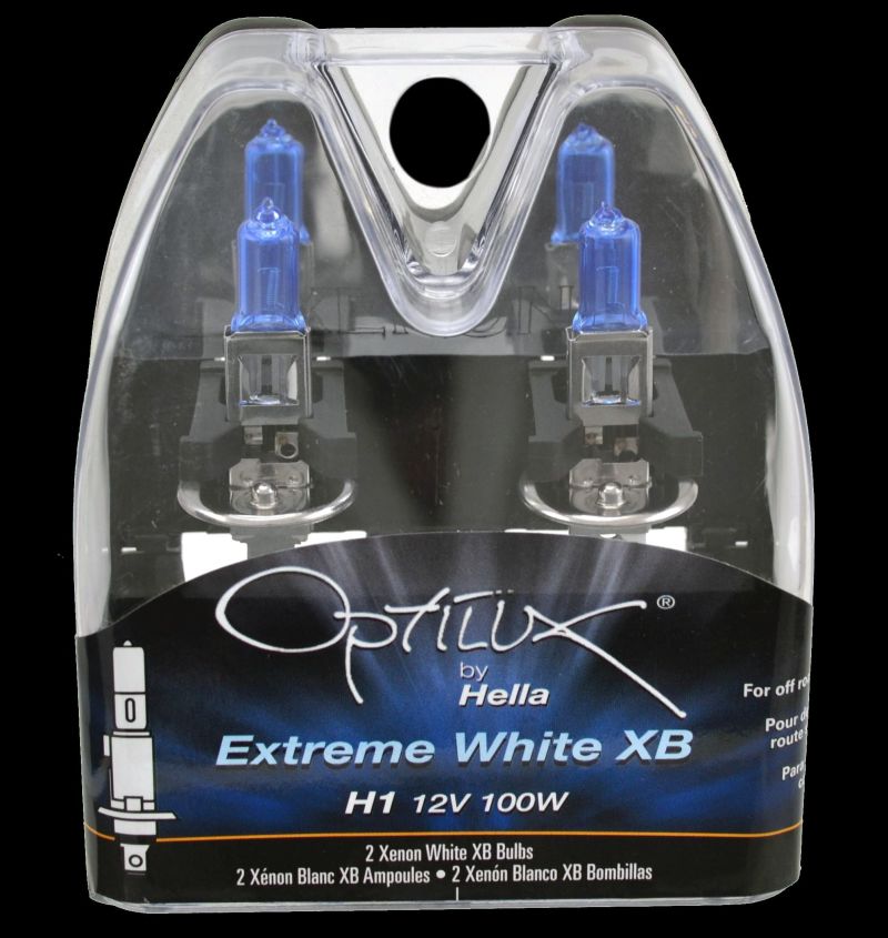 Hella Optilux H1 100W XB Extreme White Bulbs (Pair) - 0