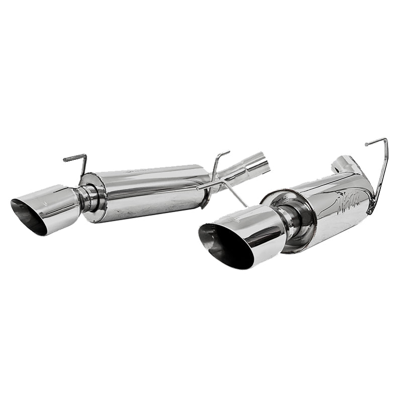 MBRP 05-10 Ford Mustang GT 5.0/Shelby GT500 Dual Mufflers Axle Back Split Rear T304 - 0