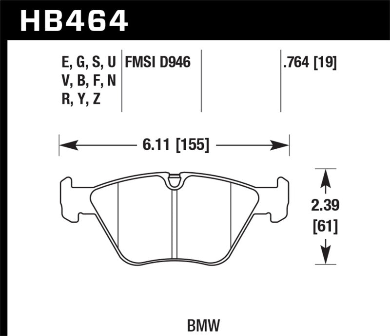 Hawk 01-06 BMW 330Ci / 01-05 330i/330Xi / 03-06 M3 HPS Street Front Brake Pads - 0