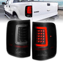 ANZO 2004-2006 Ford F-150 LED Tail Lights w/ Light Bar Black Housing Smoke Lens-1