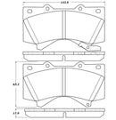 StopTech 07-17 Toyota Tundra Street Performance Front Brake Pads-1