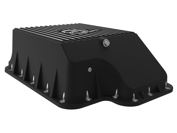 aFe Transmission Pan (Black); Ford Diesel Trucks 03-10 V8-6.0/6.4L (td)