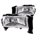 ANZO 1997-2004 Dodge Dakota Crystal Headlights Chrome-1