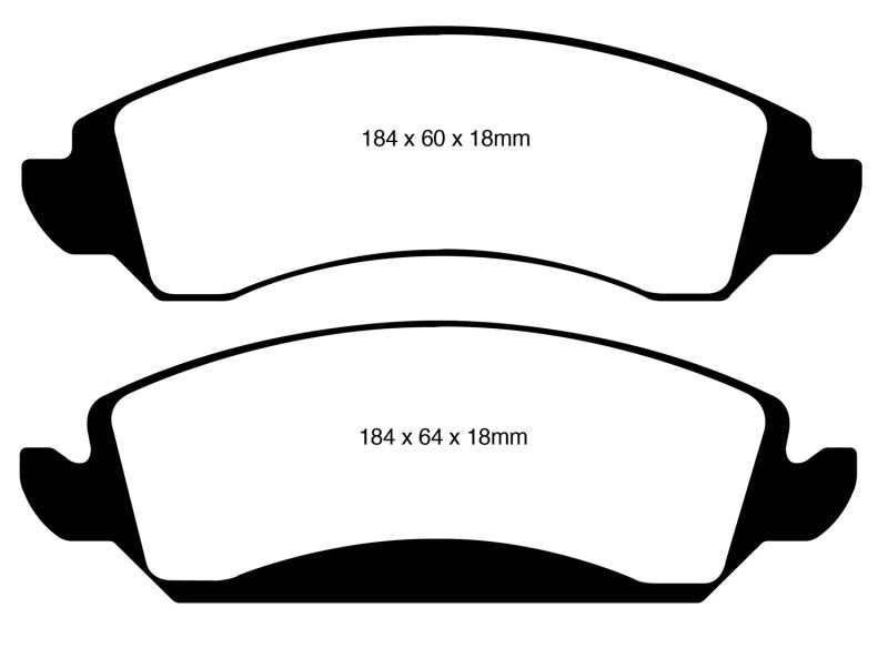 EBC 09-14 Cadillac Escalade 6.0 Hybrid Greenstuff Front Brake Pads - 0