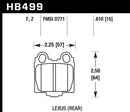 Hawk 00-05 Lexus IS300 HPS Street Rear Brake Pads-2
