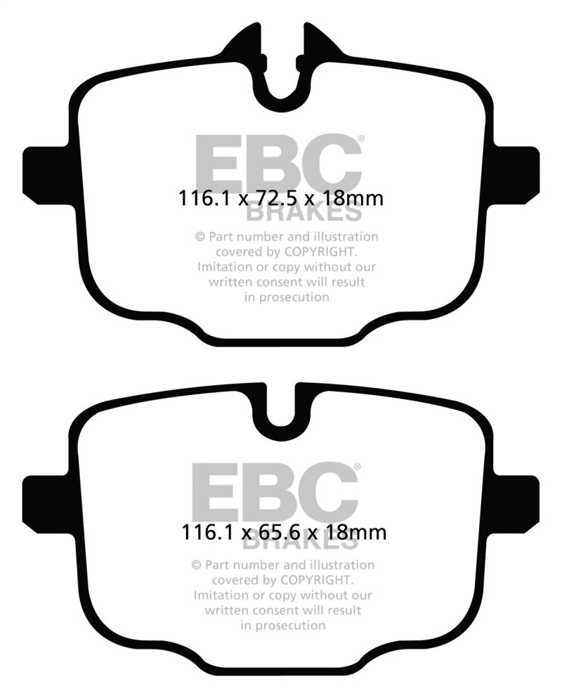 EBC 2021+ BMW M3/M4 3.0TT (G80/G82/G83 w/Cast Iron Rotors) Redstuff Rear Brake Pads - 0