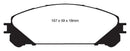 EBC 15+ Lexus NX200t 2.0 Turbo Yellowstuff Front Brake Pads-1